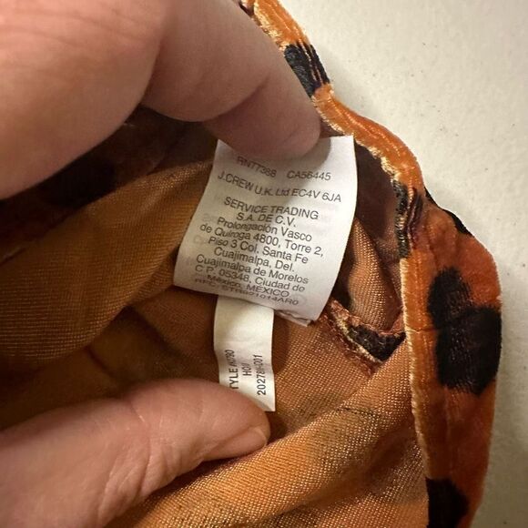 MADEWELL  Velvet Memento Ruffle Sleeve Top in Leopard Dot xs - Picture 8 of 9